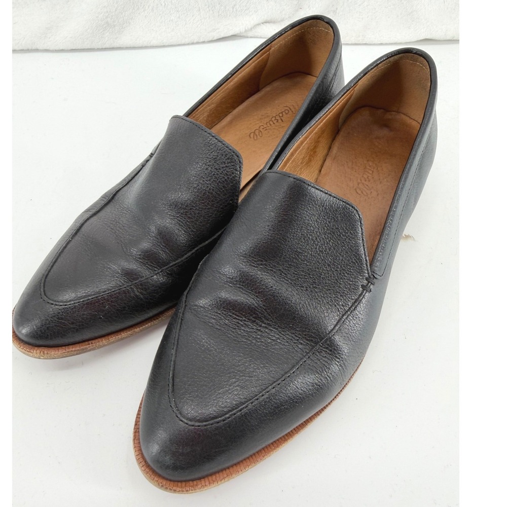 Madewell The Frances Loafer Black Leather Pointed Toe Slip On Womens 8
